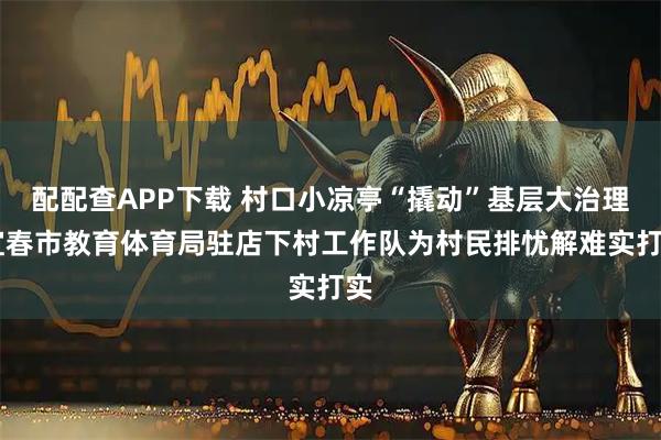 配配查APP下载 村口小凉亭“撬动”基层大治理 宜春市教育体育局驻店下村工作队为村民排忧解难实打实