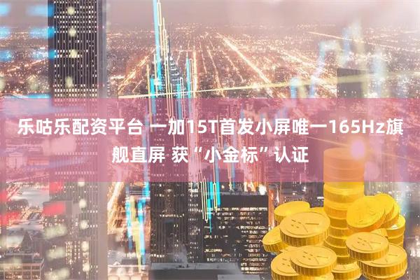 乐咕乐配资平台 一加15T首发小屏唯一165Hz旗舰直屏 获“小金标”认证