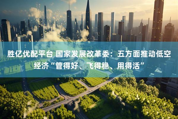 胜亿优配平台 国家发展改革委：五方面推动低空经济“管得好、飞得稳、用得活”